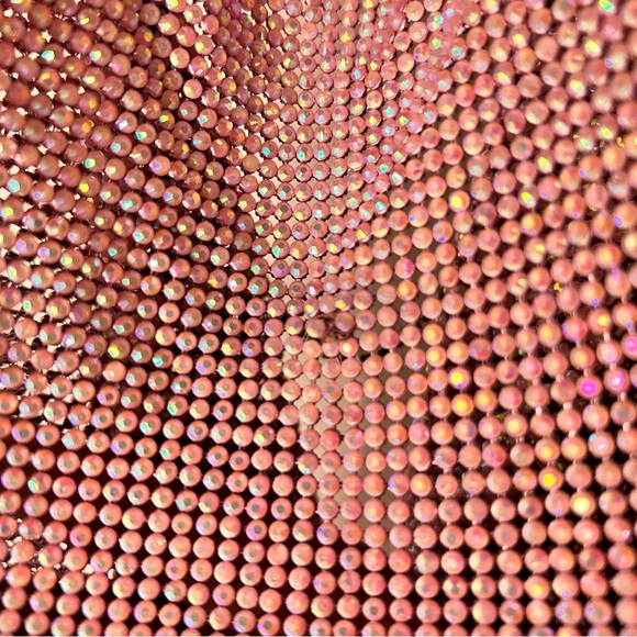 Custom Made Halter Dress With Pink Shimmering Rhinestones - Size 2 - Picture 15 of 16